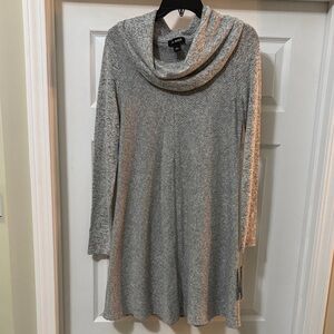 A. Byer Light Gray Cowl Neck Swing Dress